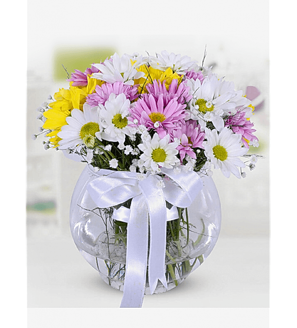 Cam Fanus Mevsim Çiçekleri