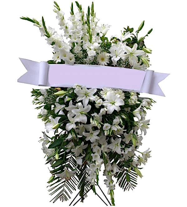 Beyaz tonlarda ayaklı ferforje