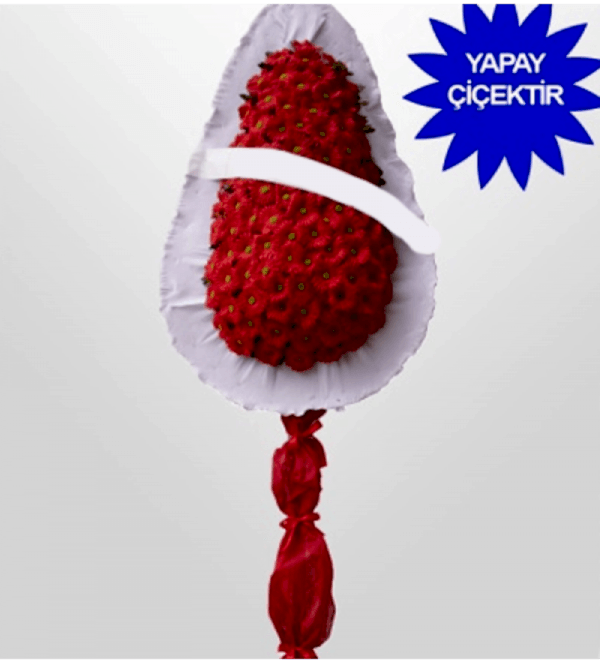 Kırmızı Yapay Düğün Çiçeği
