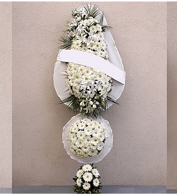 Tek Renk Beyaz Premium Ayaklı Sepet