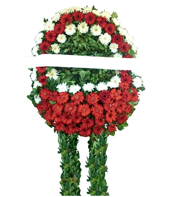 Kırmız Beyaz Cenaze Çelengi