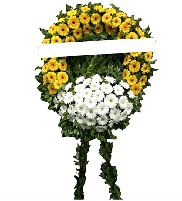 Turuncu Beyaz Cenaze Çelengi