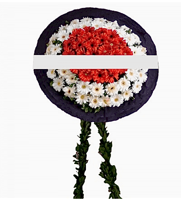 Kırmızı Beyaz Gerberalı Çelenk